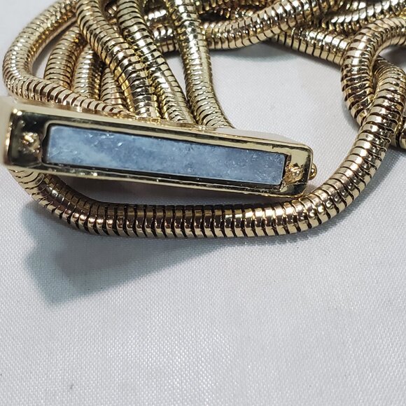 Cache gold snake chain 8 strand bracelet - Picture 6 of 8